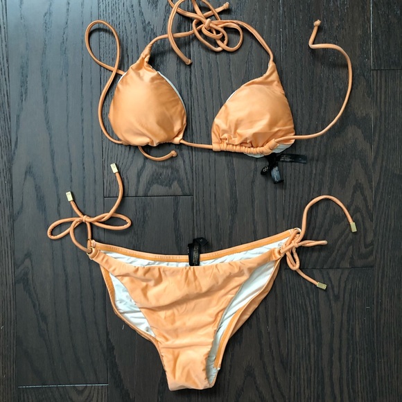 Vix Bikini - peach/orange size medium bottoms and size small top. - Picture 2 of 2